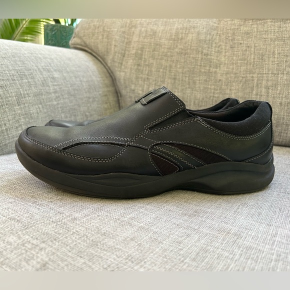 Clarks In-motion  Men\'s  Leather Black Slip On Loafers Shoes Size 10M main image 5